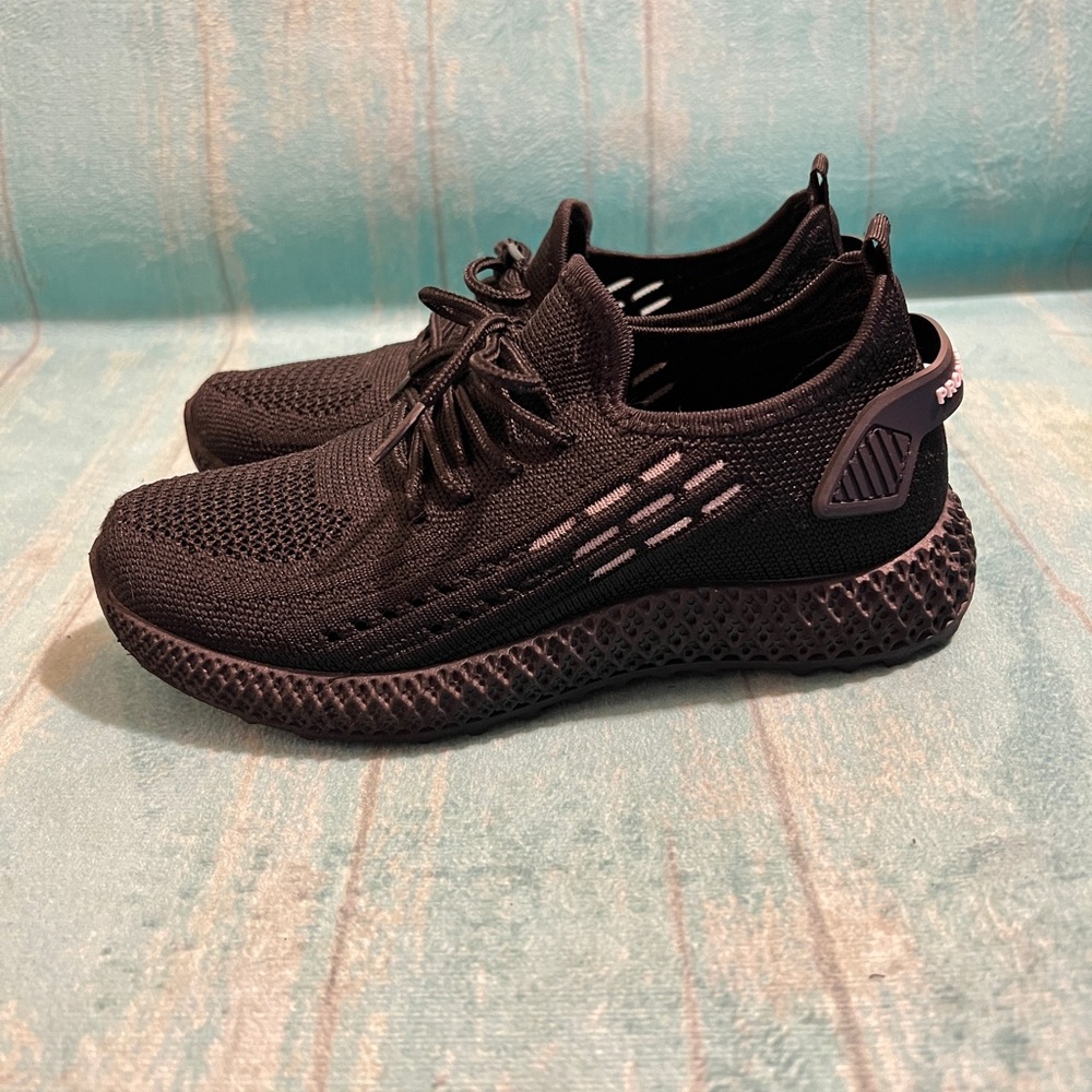 Pony Pro Product of New York Black Knit Sneakers pp3-pro-boys size: 1